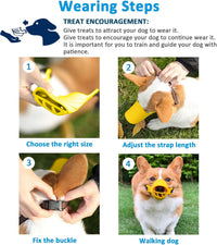 LUCKYPAW Soft Duck Silicone Dog Muzzle for Small Medium Dogs Poodle - XL / Yellow - image 4