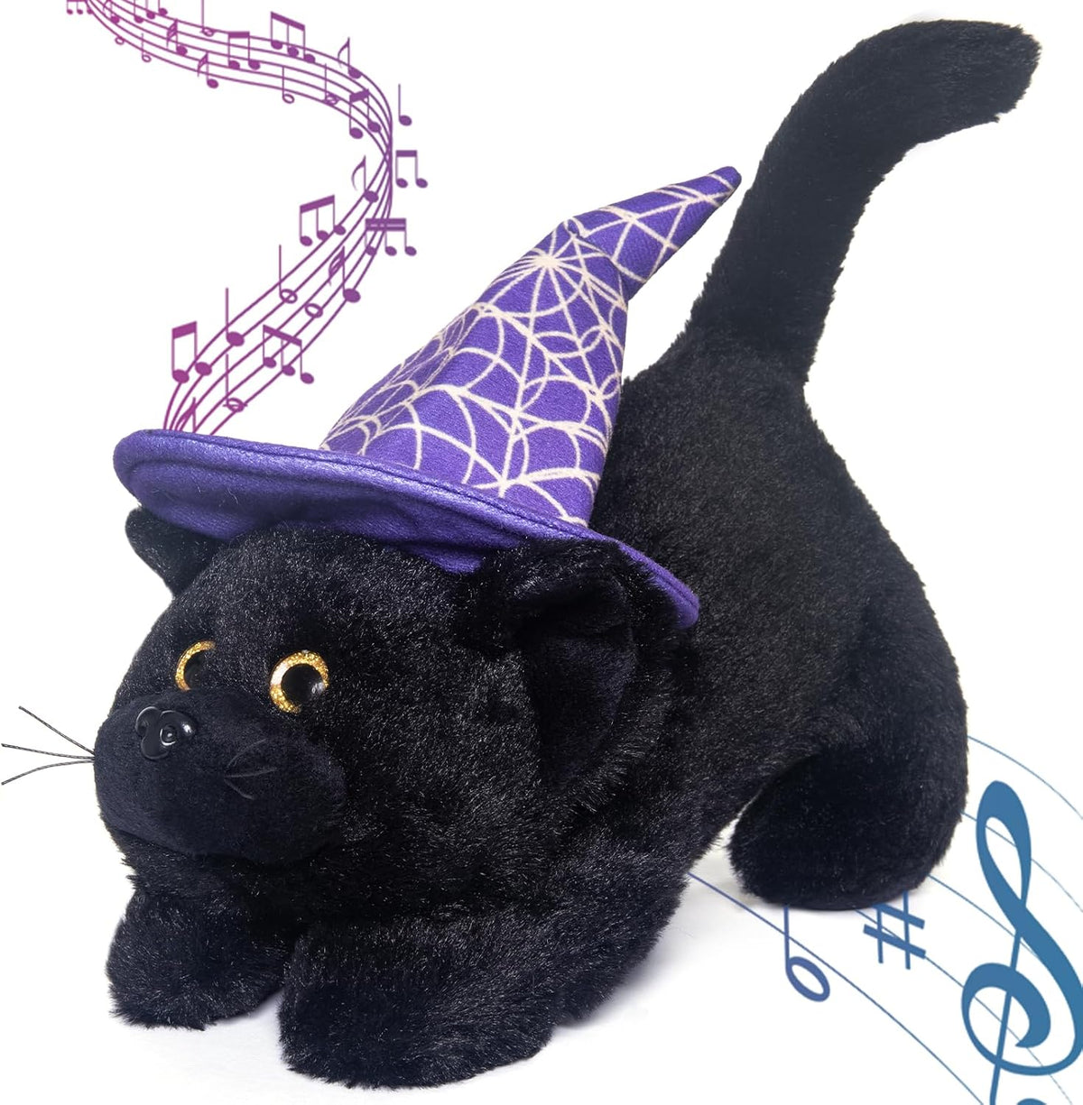 My OLi 9 inch Halloween plush bears 2 pack in pumpkin and wizard costumes with flip-top hats - view 4