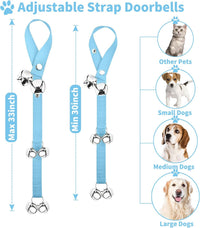 2 Pack Dog Doorbells, Pet Training Bells for Go Outside Potty Training and Communication Device - Light Blue - image 4