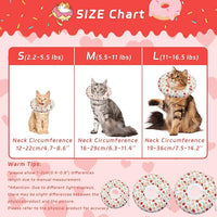 Soft Cat Recovery Cone, Adjustable E Collar for Small to Large Cats, Anti-Lick Wound Healing Collar for Kittens (Pink Cherry, Large)