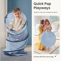 Tiny Land Kids Tunnel Toys with Storage Bag for Toddlers – Fun for Kids & Family - Blue - image 2