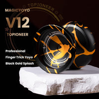 MAGICYOYO V12 Finger Spin Yoyo - Black Gold Splash - image 2