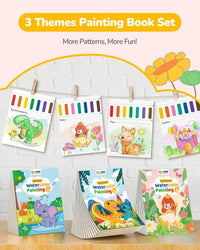 TECJOE 3 Pack Paint with Water Books - Forest & Princess & Dinosaur - image 2