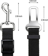 Elisel Elisel 2 Packs Adjustable Length Pet Dog Cat car seat Belt Pet - black - image 2
