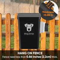 Moryimi Dog Poop Trash Can Outside – Essentials for Dogs - Black - image 3