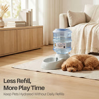 Flexzion Gravity Pet Water Dispenser Drinking Station for Dogs Cats - 1 Gallon - image 2