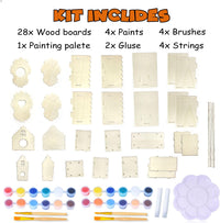 hapray 4 Pack Bird House Craft Kit - 4 Pack - image 2
