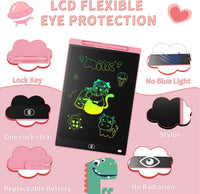 [2 Pack] Genialba LCD Writing Tablet 10-Inch Colorful Doodle Board - Purple & Pink / 12 Inch / 2 - image 2