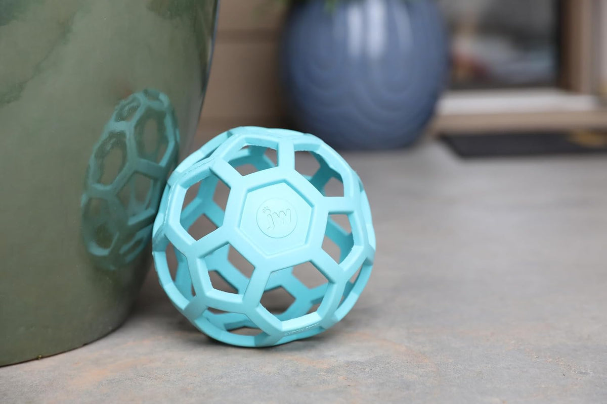 JW Pet HOL-ee Roller Dog Puzzle Ball, Large 5.5in - Blue / Large - image 4