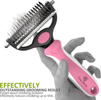 Spring Blossoms-2 in 1 Professional Grooming Rake for Cats - Purple - image 2