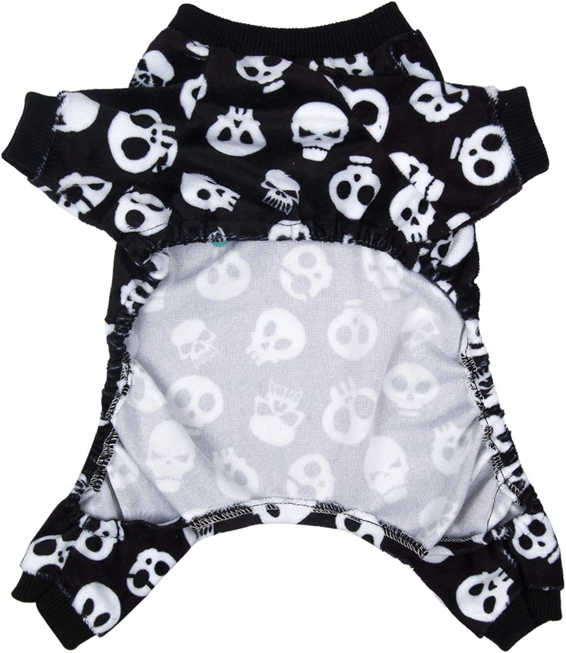 CuteBone Dog Halloween Pajamas Puppy Onesies Small Dogs Soft Pjs Coat - Small / Skulls - image 3
