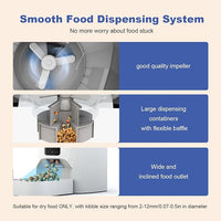 Automatic Cat Feeder, 4L Cat Food Dispenser with 10s Voice Recorder, Pet Feeder up to 8 Meals per Day, Timed Dog Feeder with Dry Food Sealed Ring (White, 4L-Basic)