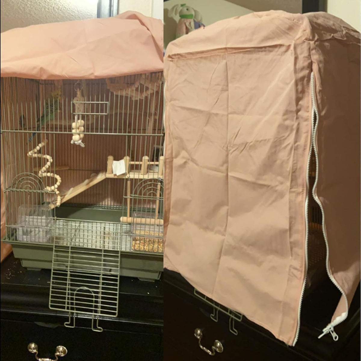 QBLEEV Bird Cage Covers, Breathable Blackout Birdcage Covers for Night – Essentials for Birds - Blue / 14.1"L X 18.5"W X 26.7"H - image 2