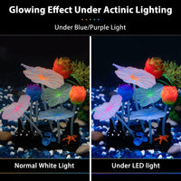 Uniclife Aquarium Coral Plant Ornament with Glowing Effect Imitative - Lotus - image 4