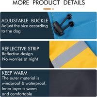 Barkworthies Dog Raincoat - X-Small / Blue+Black - image 2