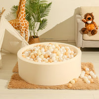 Realhaha Ball Pit Balls Baby Plastic Playpen Playball 2.15″ - Milktea Beige Pearl White White / 50 balls - image 2