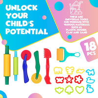 DIMROM Clay and Play Dough Tools Nine Piece Set, Ages 3 & Up - 18-piece Set - image 2