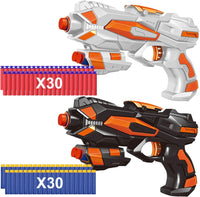 Pokonboy foam dart blaster 2 pack in orange and blue with 60 soft foam darts and wristbands - view 10
