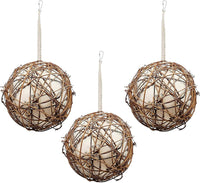 GUTE Globe Hummingbird Nesters 2Pcs Natural Material Refillable Ball – Essentials for Birds - Light Yellow&White / 3Pack