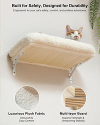FUKUMARU Cat Wall Shelves Set - Beige - image 3
