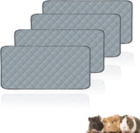 4 Pack Guinea Pig Cage Liners Washable Guinea Pig Bedding Reusable - Light Grey / 48" x 24" (4 Pack)