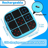Tic-Tac-Toe Bolt Game, 4-in-1 Handheld Puzzle Games Console, Electronic Tic-Tac-Toe Game - Blue / L(Rechargeable) - image 3