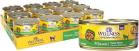 Wellness Complete Health Cubed Adult Wet Cat Food, Natural, Protein-Rich, Grain Free, 5.5 Ounce, 24 Pack, (Turkey Entrée)