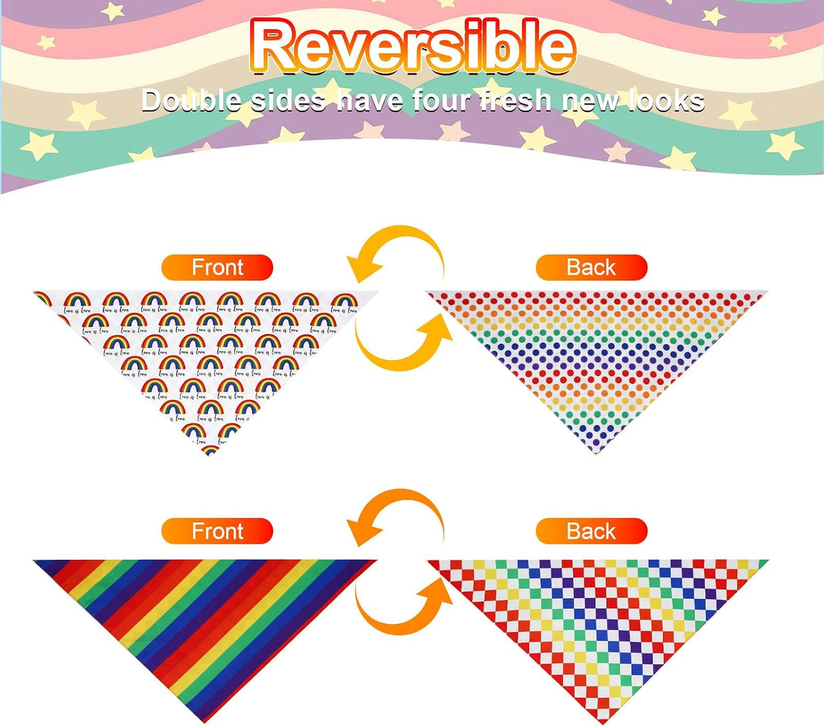 Halloween Dog Bandanas Large 2PCS - pride-26-RB CB / Large - image 3