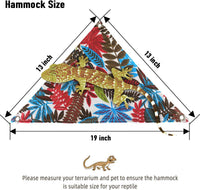 Bearded Dragon Hammock, Reptile Lizard Lounger Ladder Accessories Terrarium Habitat Decor for Large - White - image 2