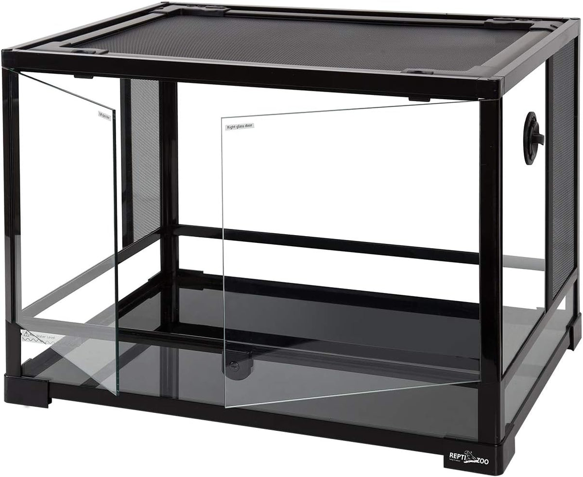 REPTI ZOO 50 Gallon Reptile Glass Tank Terrarium 2 in 1 Side Meshes - 24" x 18" x 18" (34 Gallon) - image 4