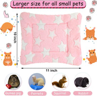 Jetec 3 Pcs Guinea Pig Beds, Fleece Small Animal Mats - Fleece / Star / Blue - image 2