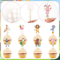 Adecortalk fall cupcake toppers, 48 glitter pumpkin, leaf and turkey picks in 8 designs - view 30