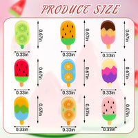 JUNEBRUSHS 150Pcs Fall Mini Erasers - Ice Cream Style - image 2