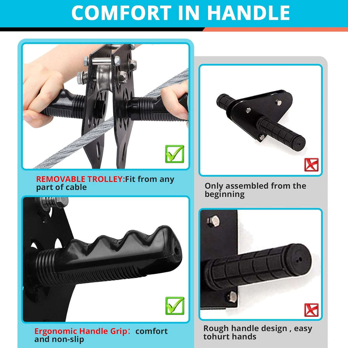 Zip Line Kit for Kids Adults : 100FT Up to 380Lbs - 120ft - image 4