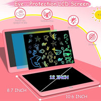 Decute Kids Toys LCD Writing Tablet with Stylus, 10 Inch Erasable Toddlers Doodle Board, Reusable Drawing Pad for Kids, Educational Christmas Birthday Gift for 3 4 5 6 7 8 Girls Boys Toddler Pink