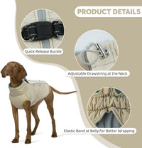 Waterproof fleece-lined dog winter coat with built-in harness and reflective strips - view 2