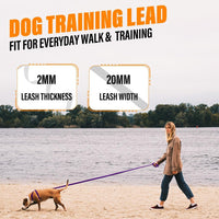 Long Line Dog Training Leash with Padded Handle - 30ft / Purple - image 4