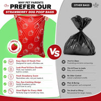 Cherry Blossom Scented Dog Poop Bags, 42 Rolls 630 counts - red / 360 Count (Pack of 1) - image 2