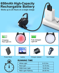 Dog Collar Light for Night Walking Clip On - Matte Black - image 4