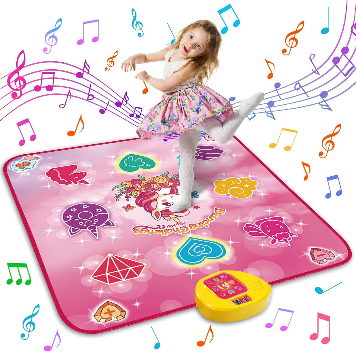 maysida Dance Mat Toy Gift for Kids ages 3-12 - Pink