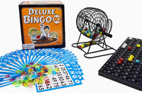 Regal Games Deluxe Bingo Game Set with Cage, Board, Balls - Deluxe 50 Card