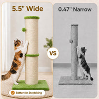 PAWSCRAT 32-Inch Tall Cat Scratching Post, Sisal - X-Large / Green - image 4