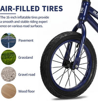 16 Inch Balance Bike for Big Kids Aged 4-8 Boys & Girls – Fun for Kids & Family - Blue - image 3