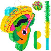 Lewtemi 17.3 inch red chili pepper pinata set with blindfold, pinata stick and confetti - view 2