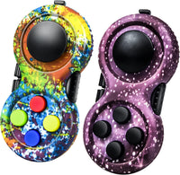 Original Fidget Toy Game, Rubberized Classical Controller – Fun for Kids & Family - 2 / Colorful/Purple Style