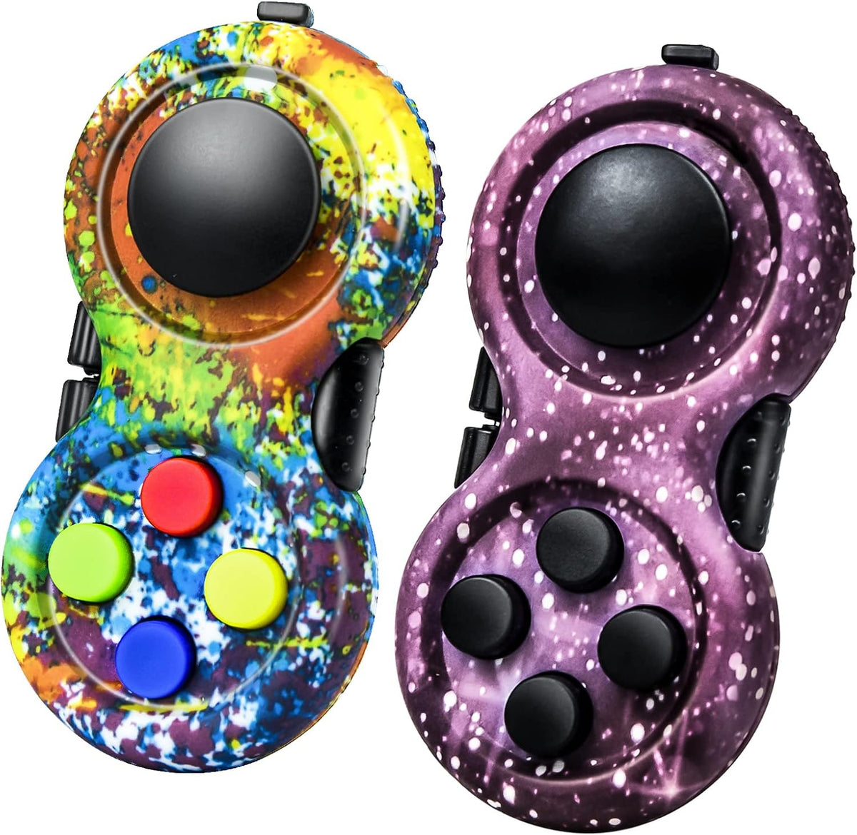 Original Fidget Toy Game, Rubberized Classical Controller – Fun for Kids & Family - 2 / Colorful/Purple Style