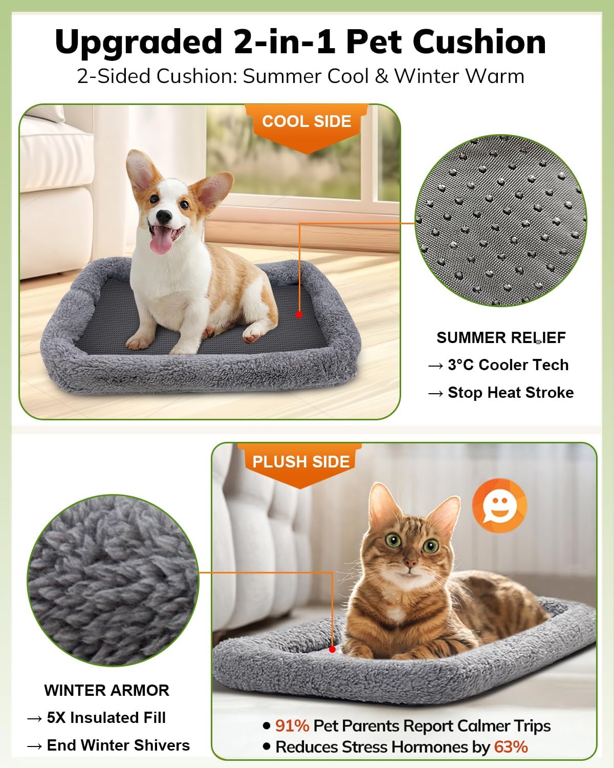 Morpilot Cat Carrier Soft for Large Medium Cats and Puppy up to – Essentials for Dogs - Light Gray / 18.0"L x 12.5"W x 14.0"H - image 2