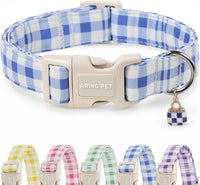 ARING PET Halloween Dog Collar-Cute Fall Dog Collar for Small Dogs - Small / Plaid Blue