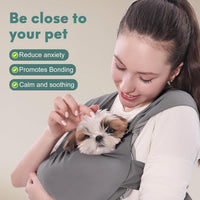 Supet Dog Sling Carrier for Small Pet - Grey / Plus - image 4