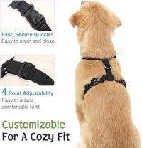 Dog Seat Belt, Safety Vest Dog Car Harness with Adjustable Buckle Dog Seat Belt for Vehicle Nylon Pet Safety Seat Belts Heavy Duty(S, Black Daisy)